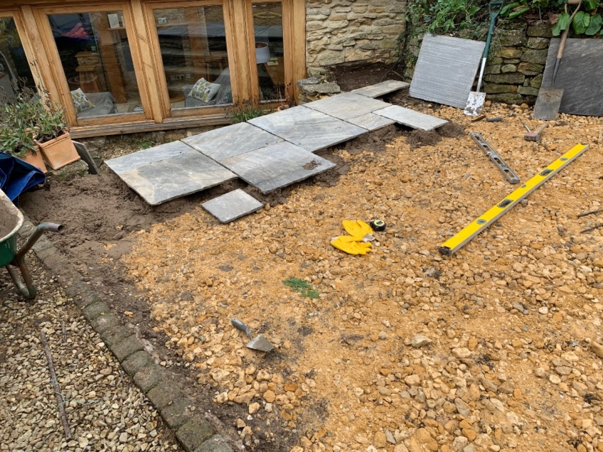 New Patio Laying - Snowshill -