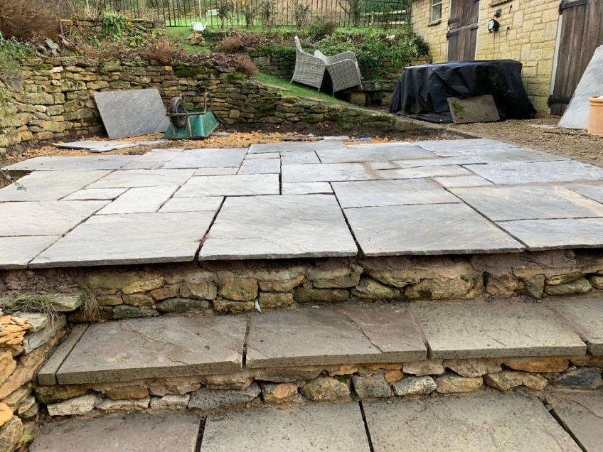 New Patio Laying - Snowshill -