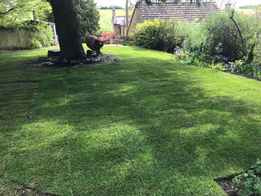 Turf Laying - Bourton on the Hill -