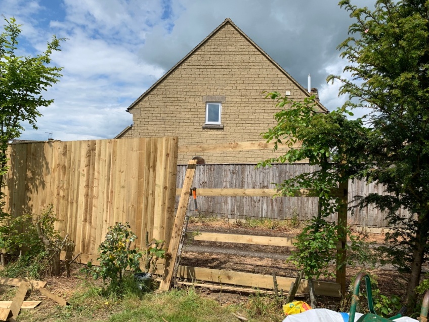 Wooden Slatted Fence - Great Rissington -