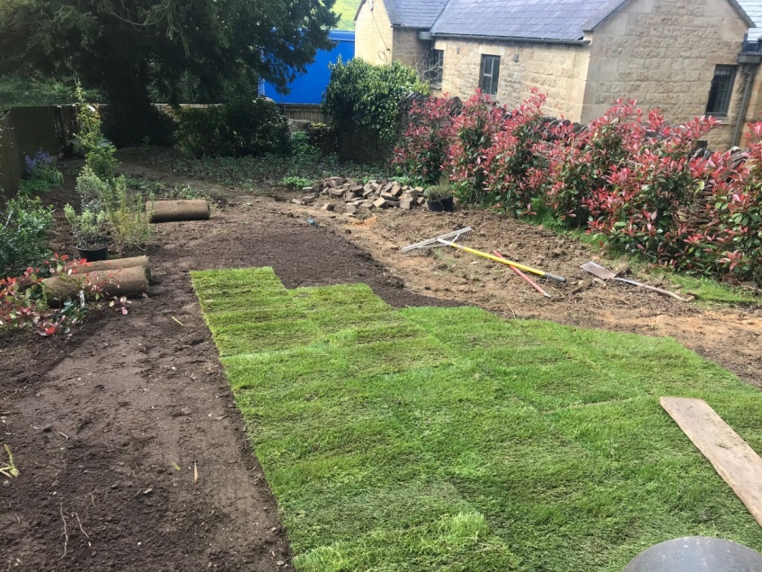 Turf Laying - Bourton on the Hill -