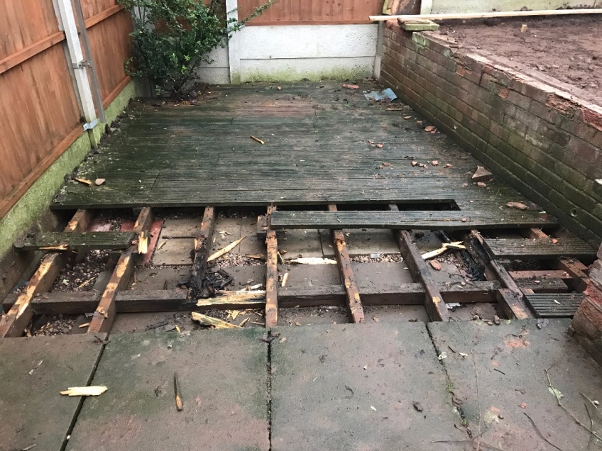 New Patio - Kidderminster - CLEARING THE WAY...